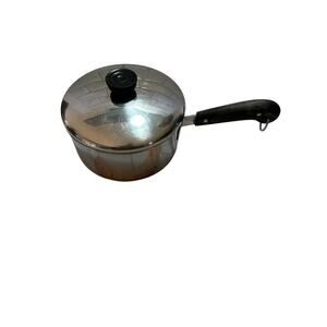 Vintage 1801 Revere Ware Copper Bottom 2 Quart Saucepan with Lid